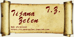Tijana Zelen vizit kartica